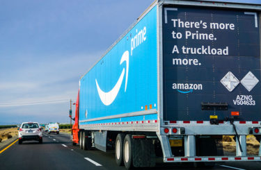 Amazon truck crashes