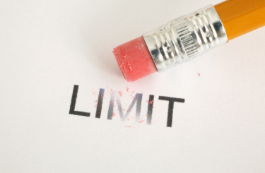 Pencil erasing the word limit