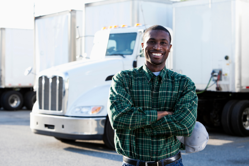 African American truck driver