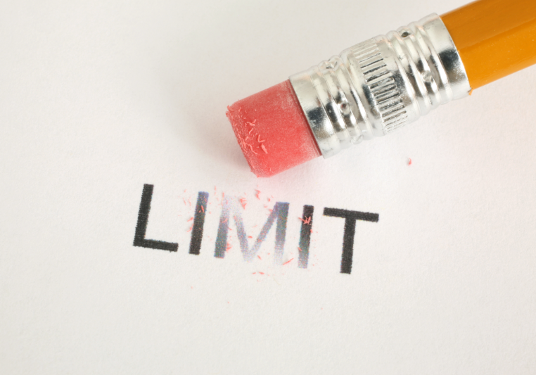 Pencil erasing the word limit